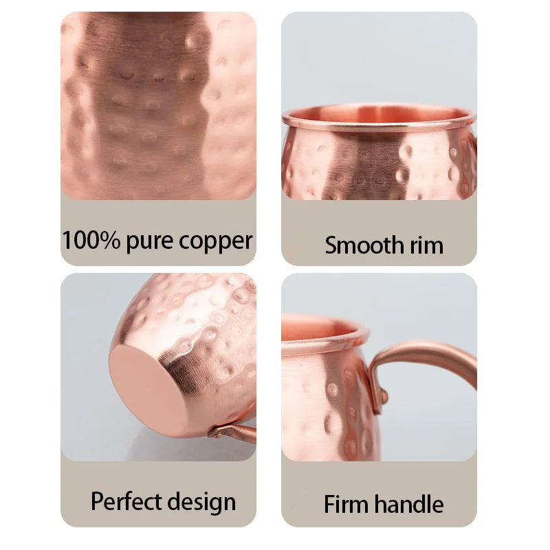 Pure Hammered Copper Moscow Mule Mug – 350ml