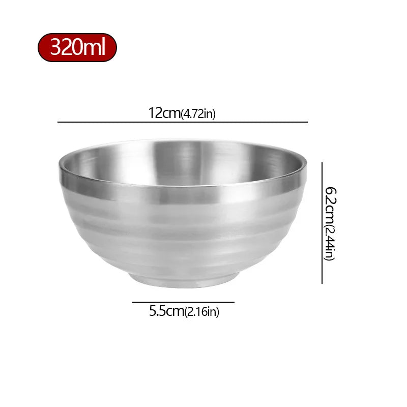 Stainless Steel Ribbed Bowl