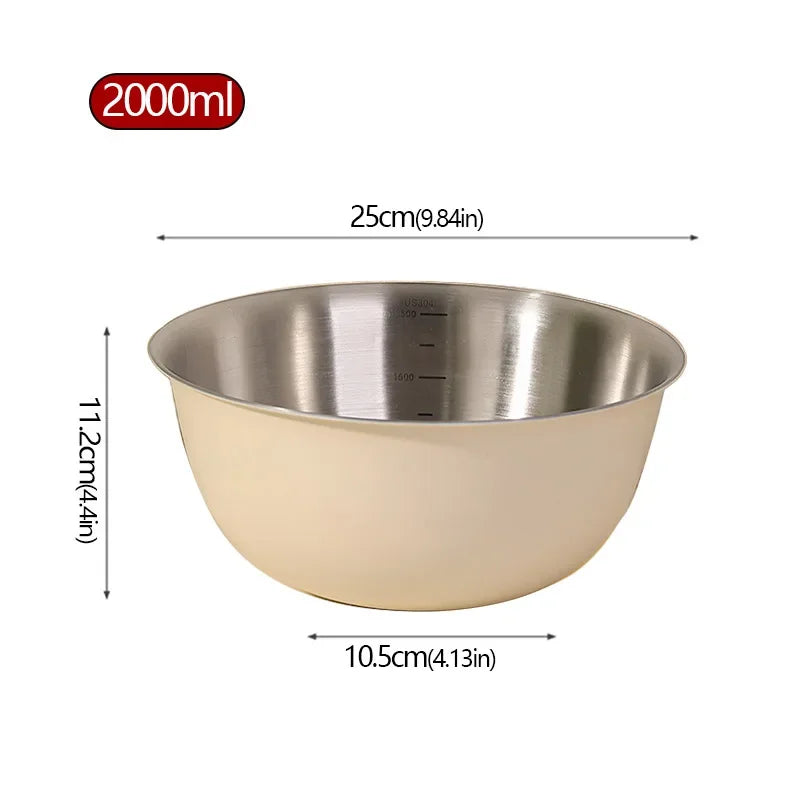 Stainless Steel Salad Basin Mixing Bowl