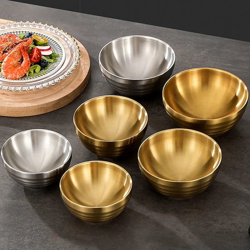 Stainless Steel Ribbed Bowl