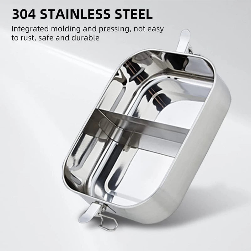 Stainless Steel Lunch Box With Removable Dividers