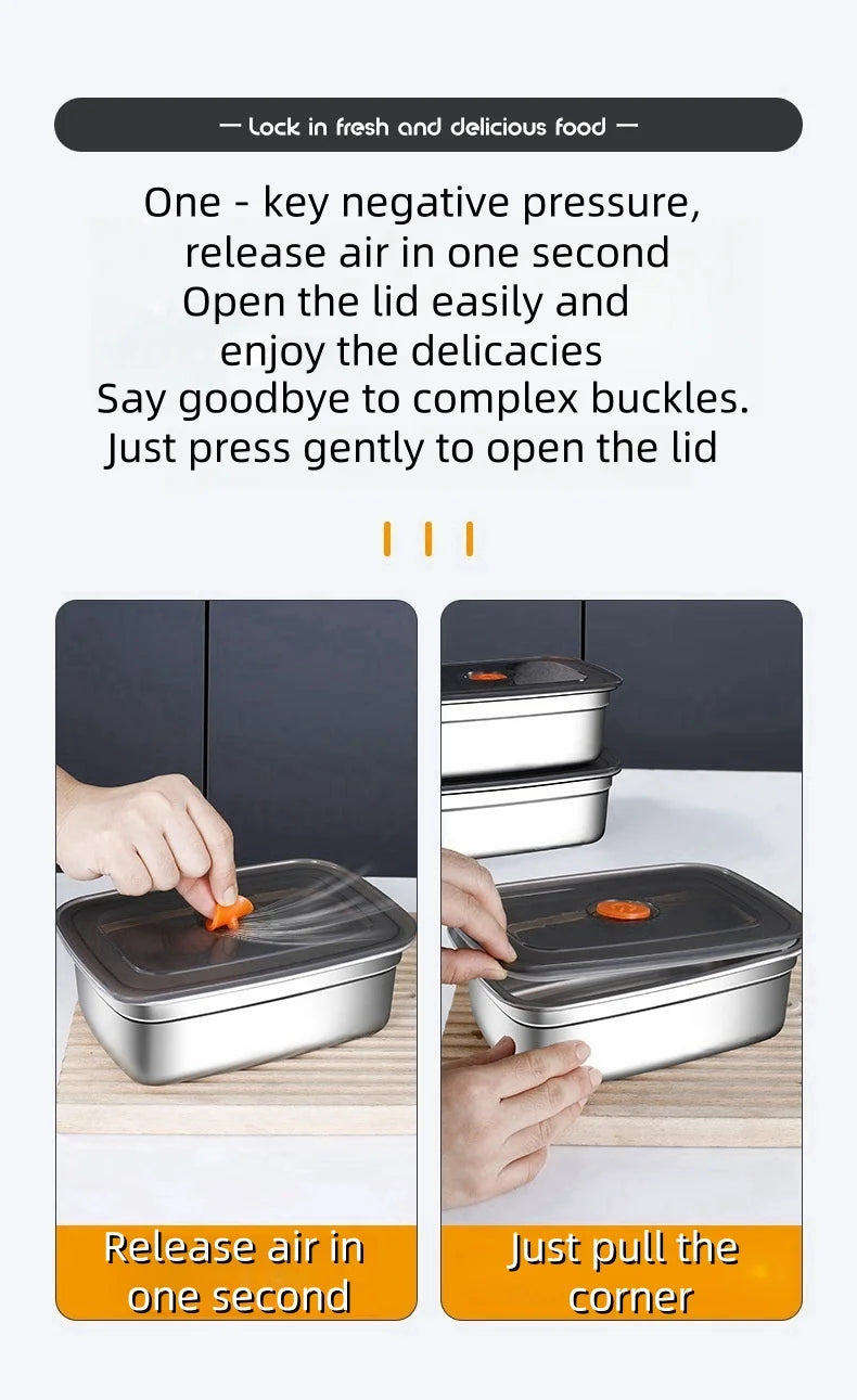 Stainless Steel Food Storage Container With Lid