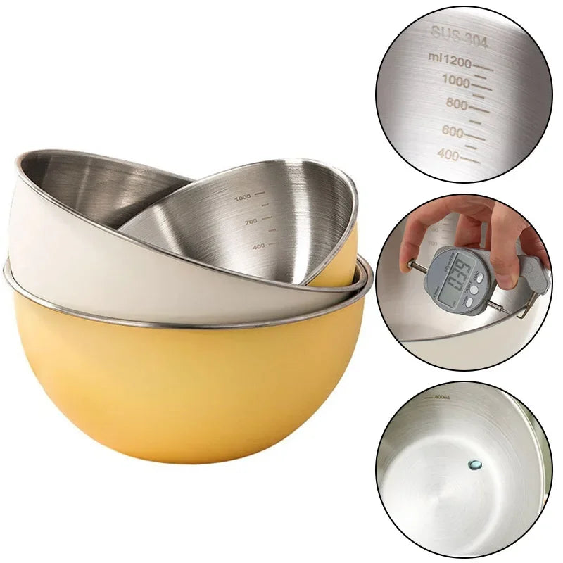 Stainless Steel Salad Basin Mixing Bowl
