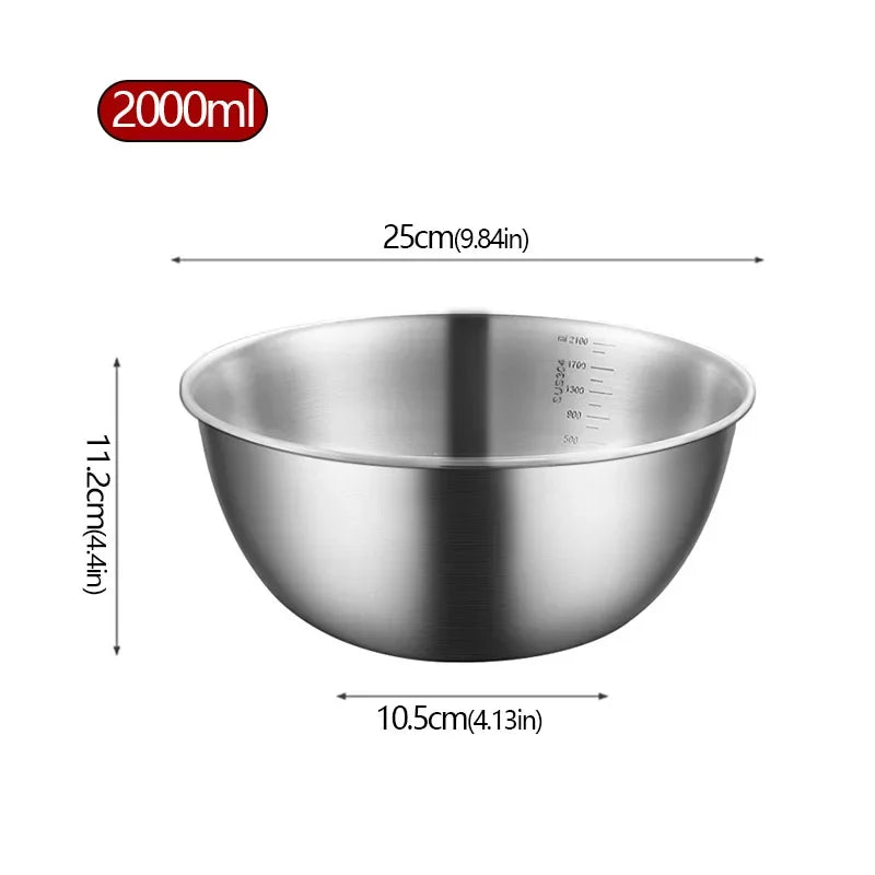 Stainless Steel Salad Basin Mixing Bowl
