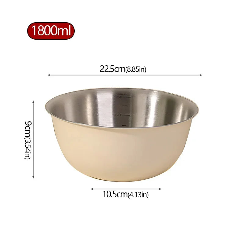 Stainless Steel Salad Basin Mixing Bowl