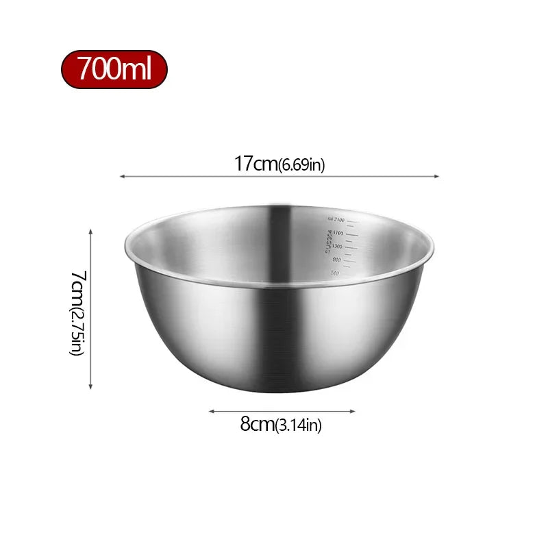 Stainless Steel Salad Basin Mixing Bowl