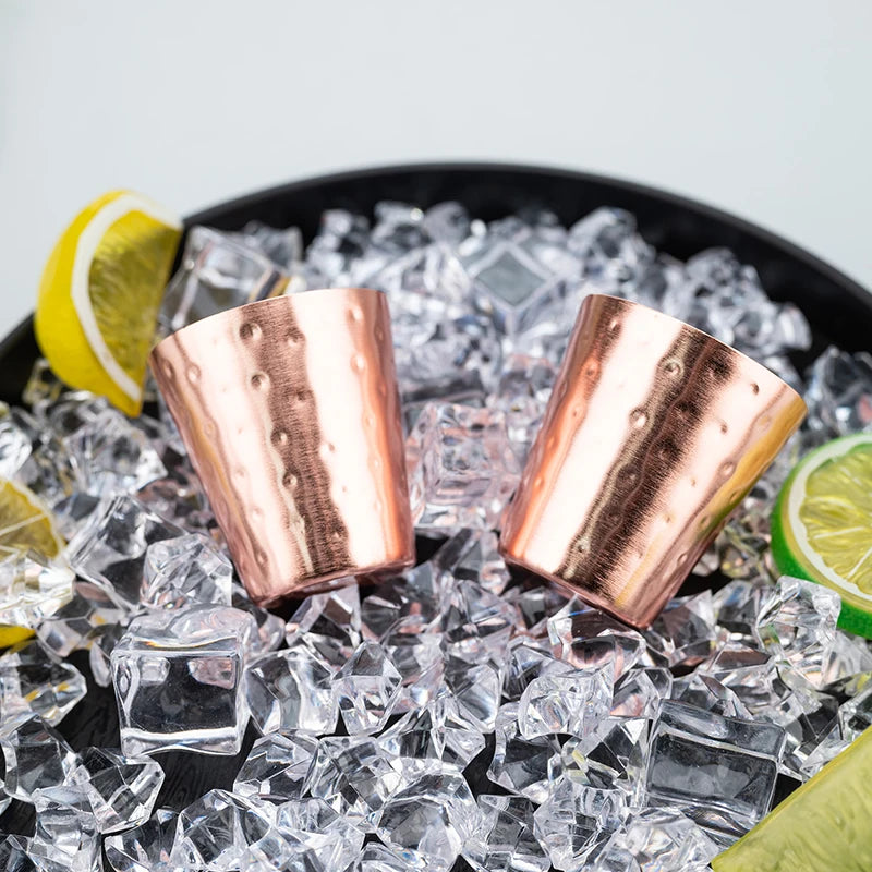 Pure Hammered Copper 2oz Shot Glass 60ml – for Home Bar & Gift Set Moscow Mule Cup
