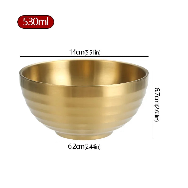 Stainless Steel Ribbed Bowl