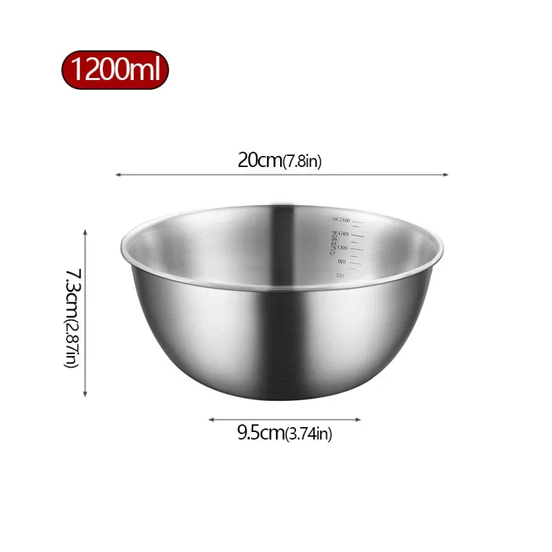 Stainless Steel Salad Basin Mixing Bowl