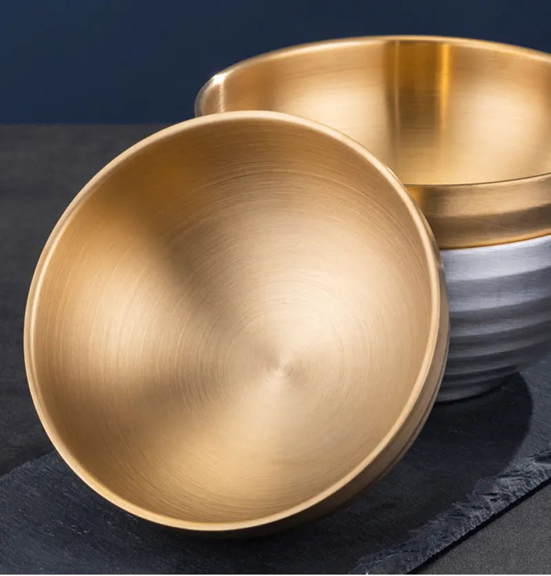 Stainless Steel Ribbed Bowl