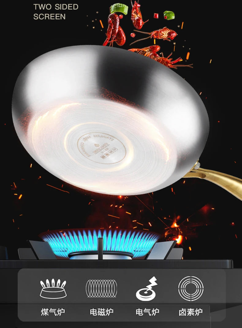 Stainless Steel Frying Pan