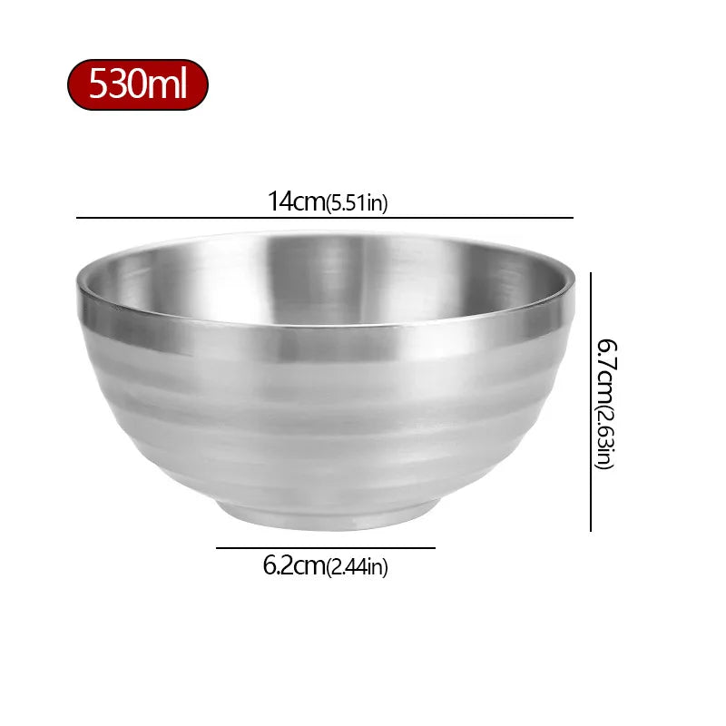 Stainless Steel Ribbed Bowl