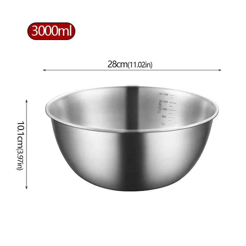 Stainless Steel Salad Basin Mixing Bowl