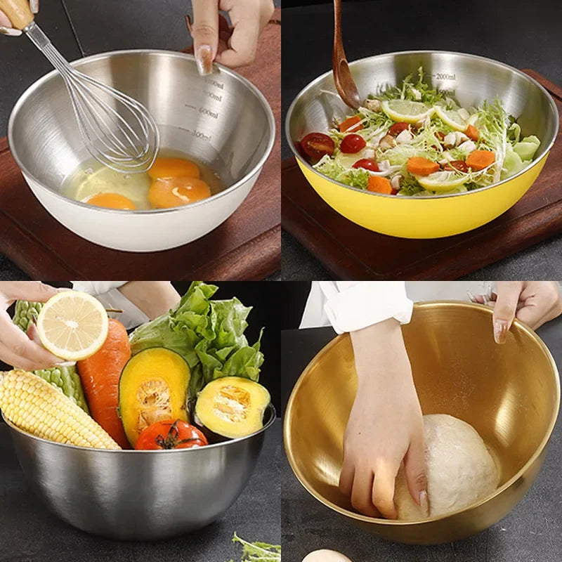 Stainless Steel Salad Basin Mixing Bowl