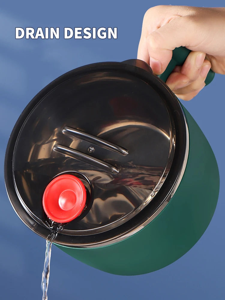 Stainless Steel Soup Bowl With Lid with Seal And Portable Drain Bowl