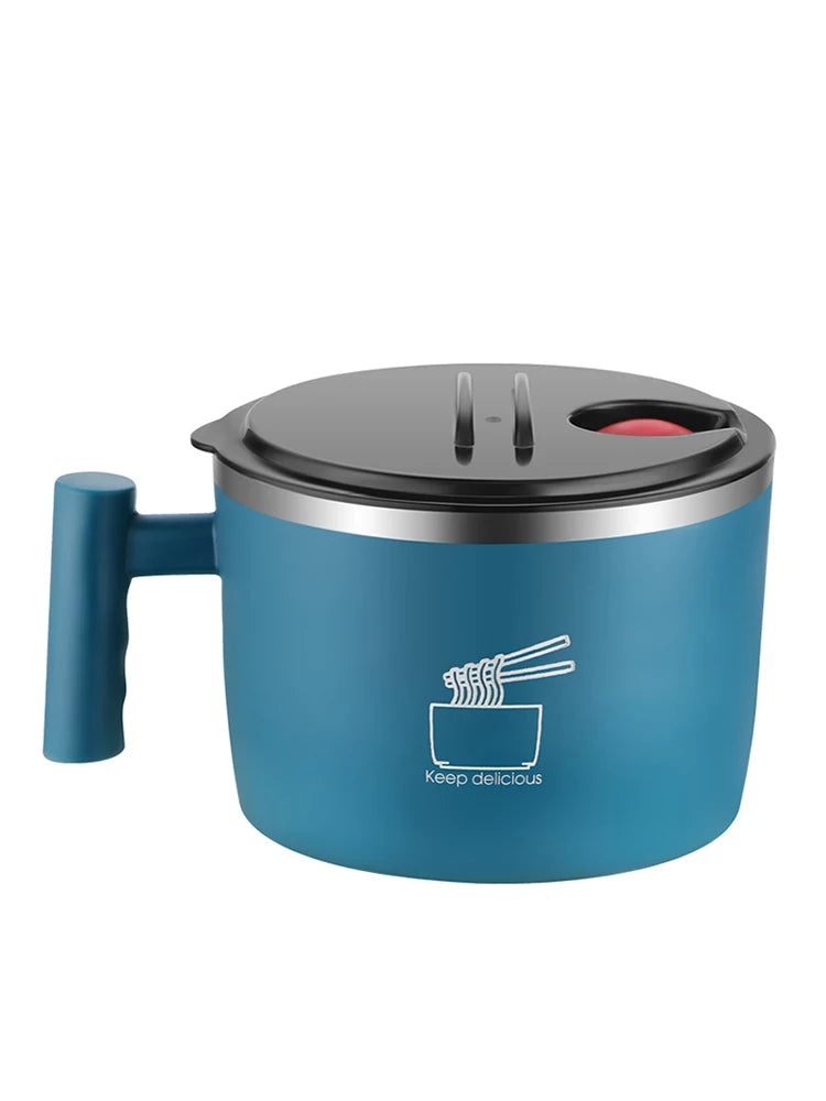 Stainless Steel Soup Bowl With Lid with Seal And Portable Drain Bowl