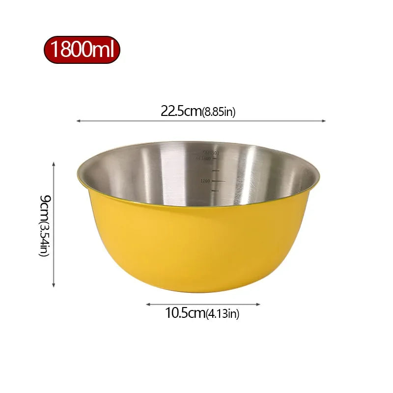 Stainless Steel Salad Basin Mixing Bowl