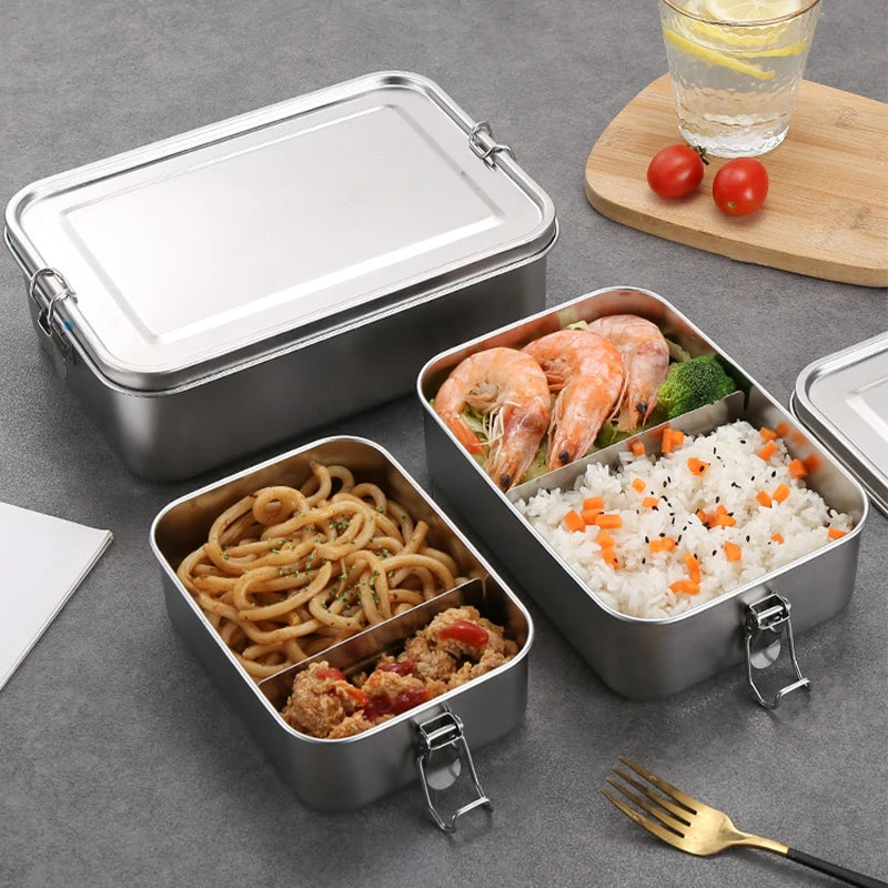 Stainless Steel Lunch Box With Removable Dividers