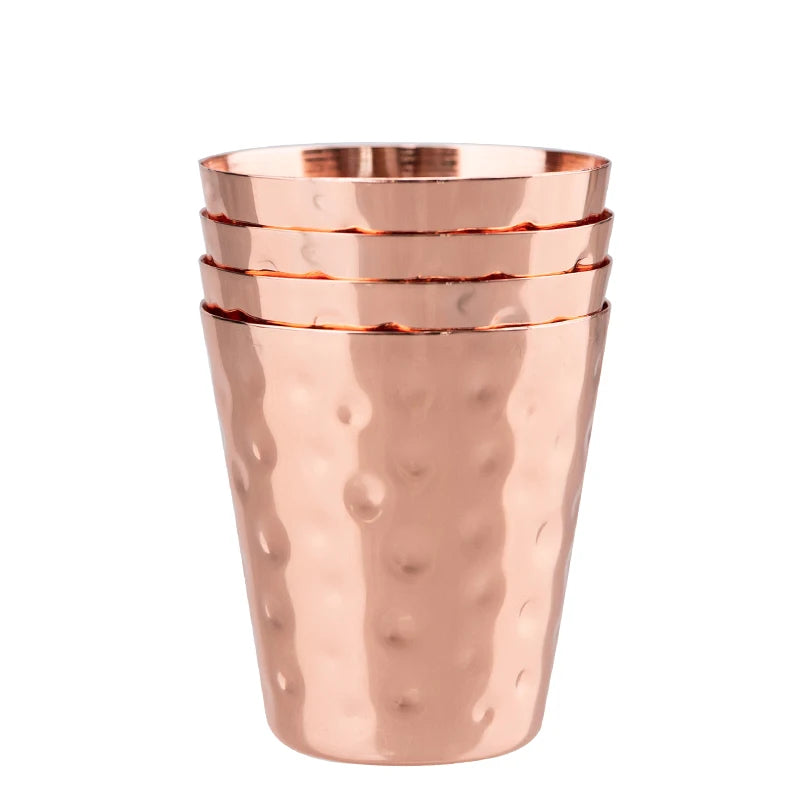 Pure Hammered Copper 2oz Shot Glass 60ml – for Home Bar & Gift Set Moscow Mule Cup