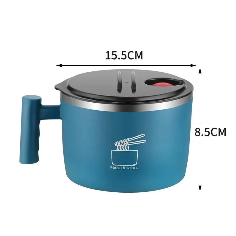 Stainless Steel Soup Bowl With Lid with Seal And Portable Drain Bowl