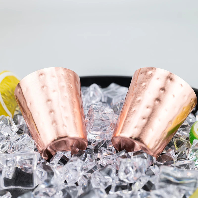 Pure Hammered Copper 2oz Shot Glass 60ml – for Home Bar & Gift Set Moscow Mule Cup