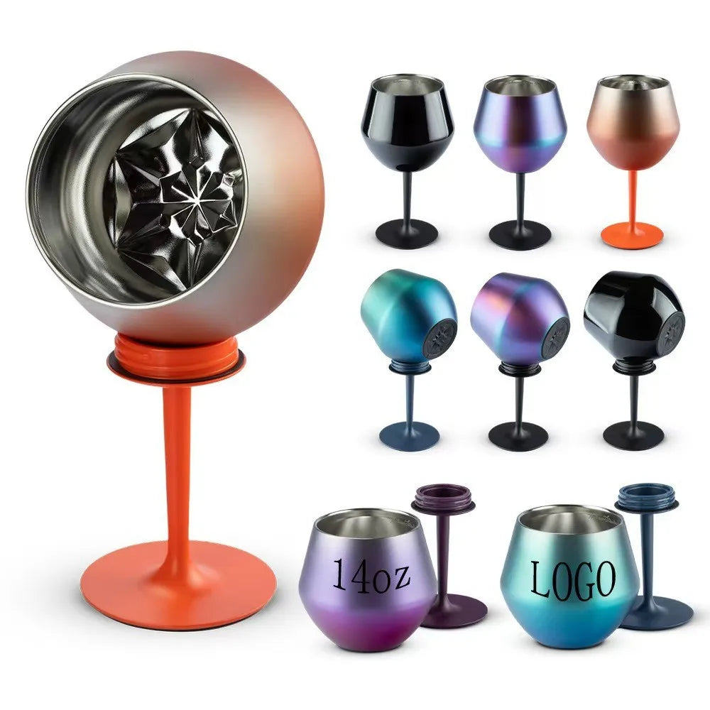 Stainless steel Goblet with detachable Plastic Stem