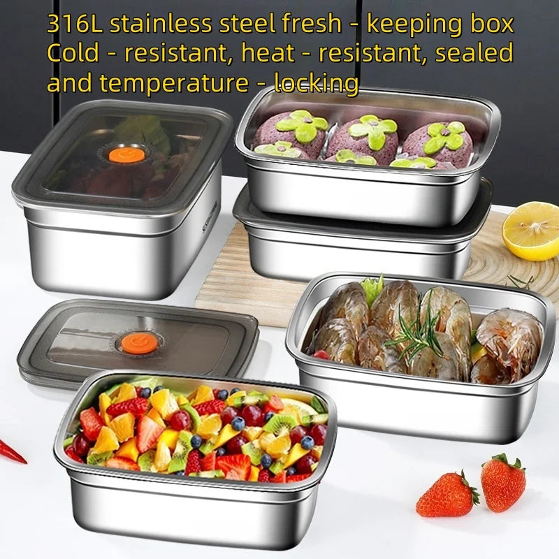 Stainless Steel Food Storage Container With Lid