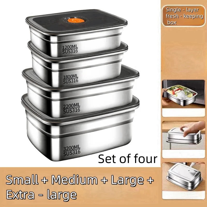 Stainless Steel Food Storage Container With Lid
