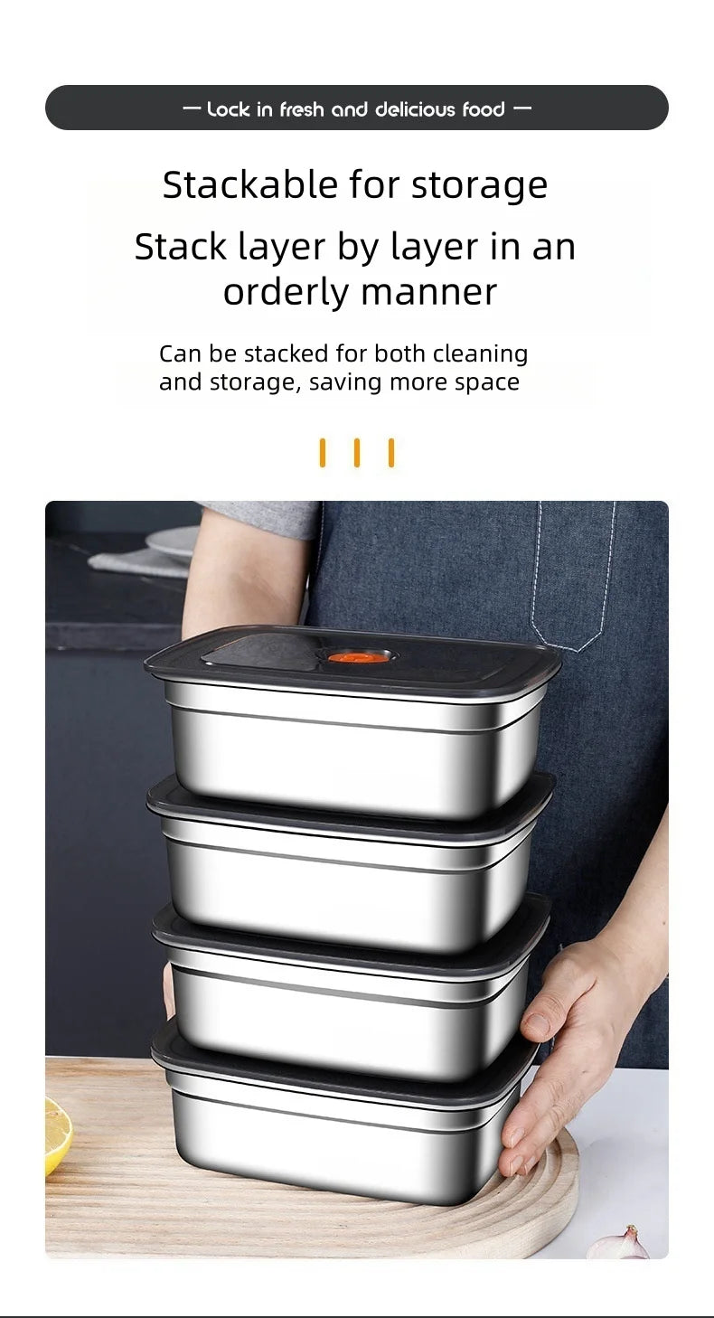 Stainless Steel Food Storage Container With Lid