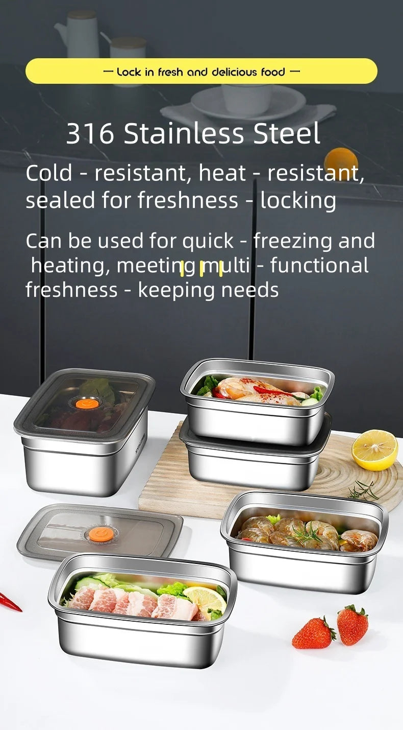 Stainless Steel Food Storage Container With Lid