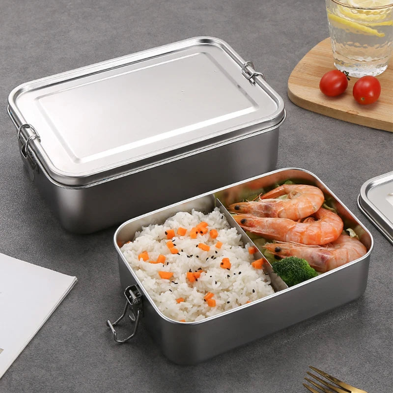 Stainless Steel Lunch Box With Removable Dividers