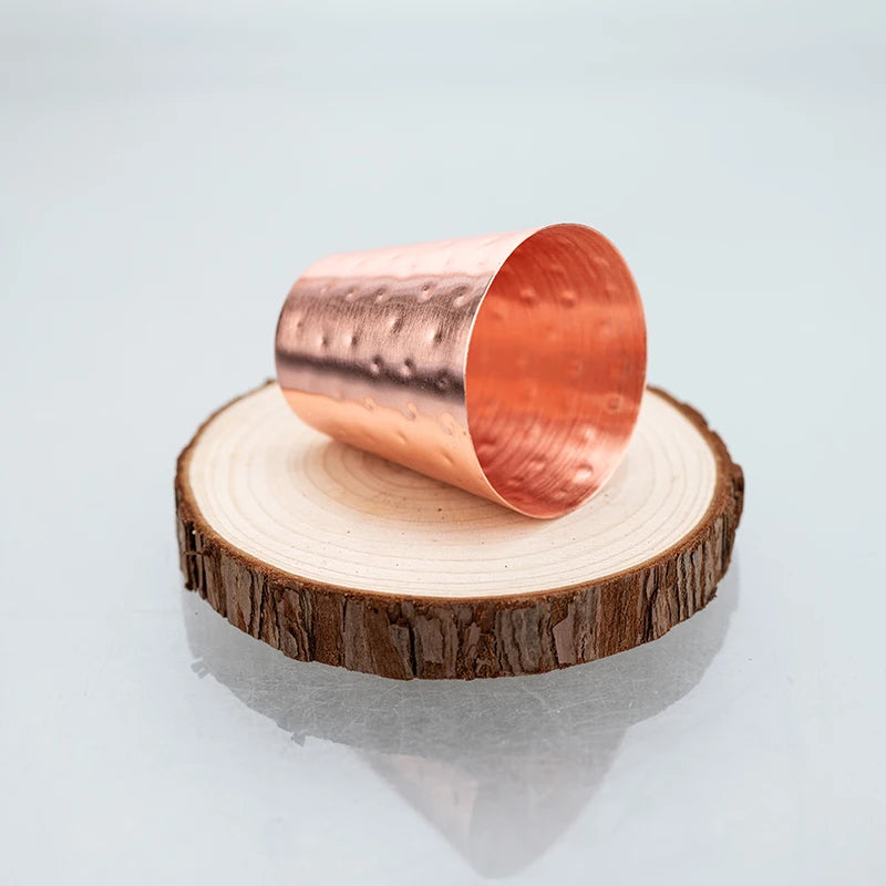 Pure Hammered Copper 2oz Shot Glass 60ml – for Home Bar & Gift Set Moscow Mule Cup