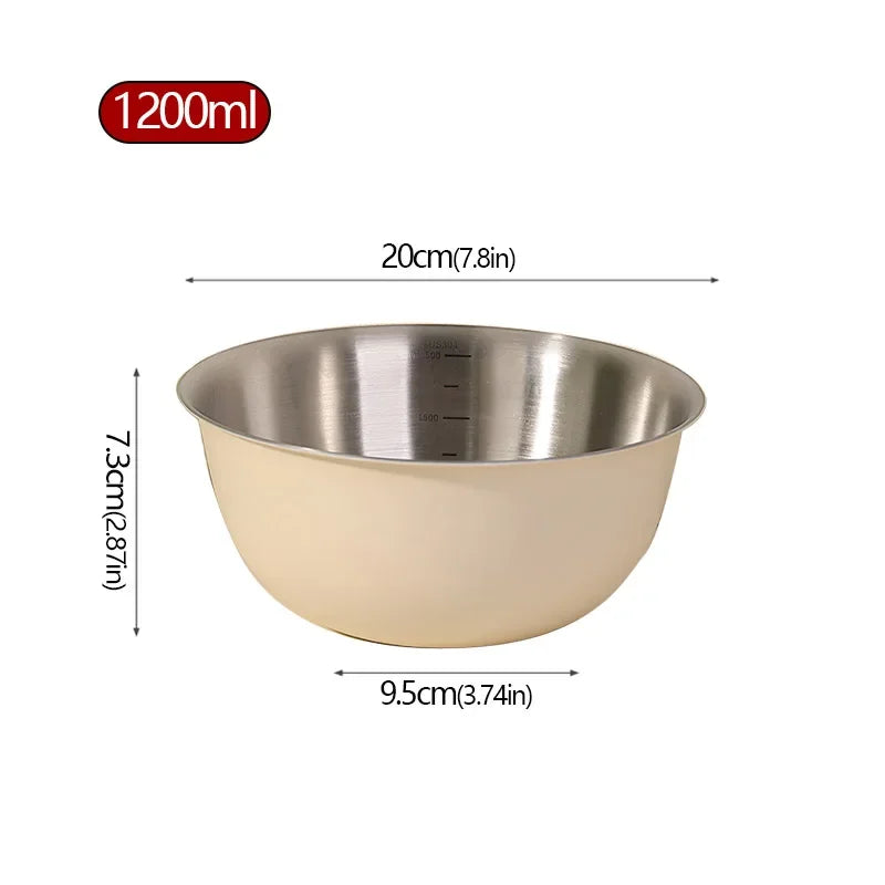 Stainless Steel Salad Basin Mixing Bowl