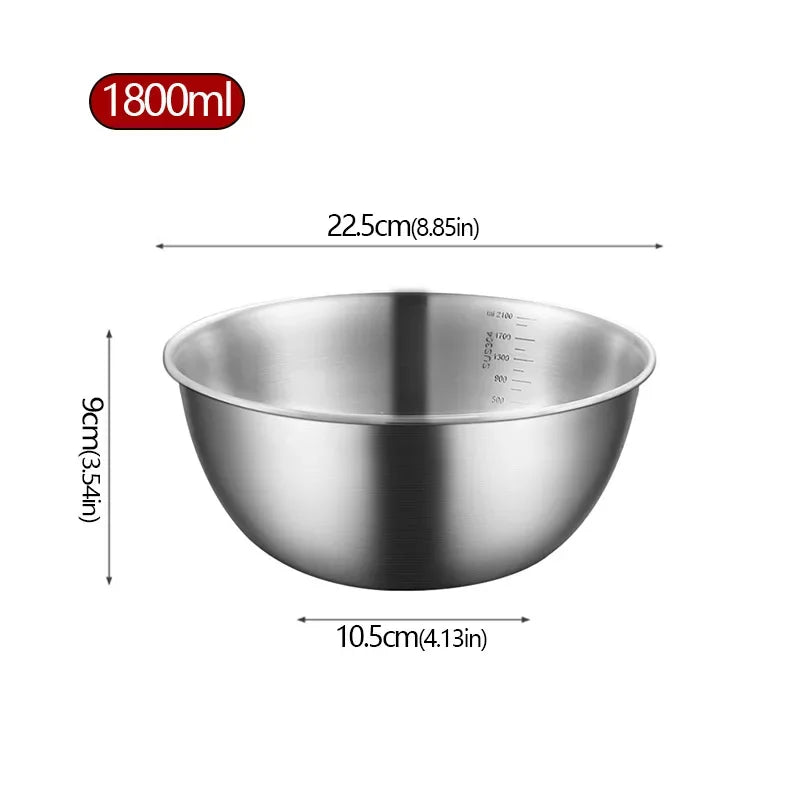 Stainless Steel Salad Basin Mixing Bowl