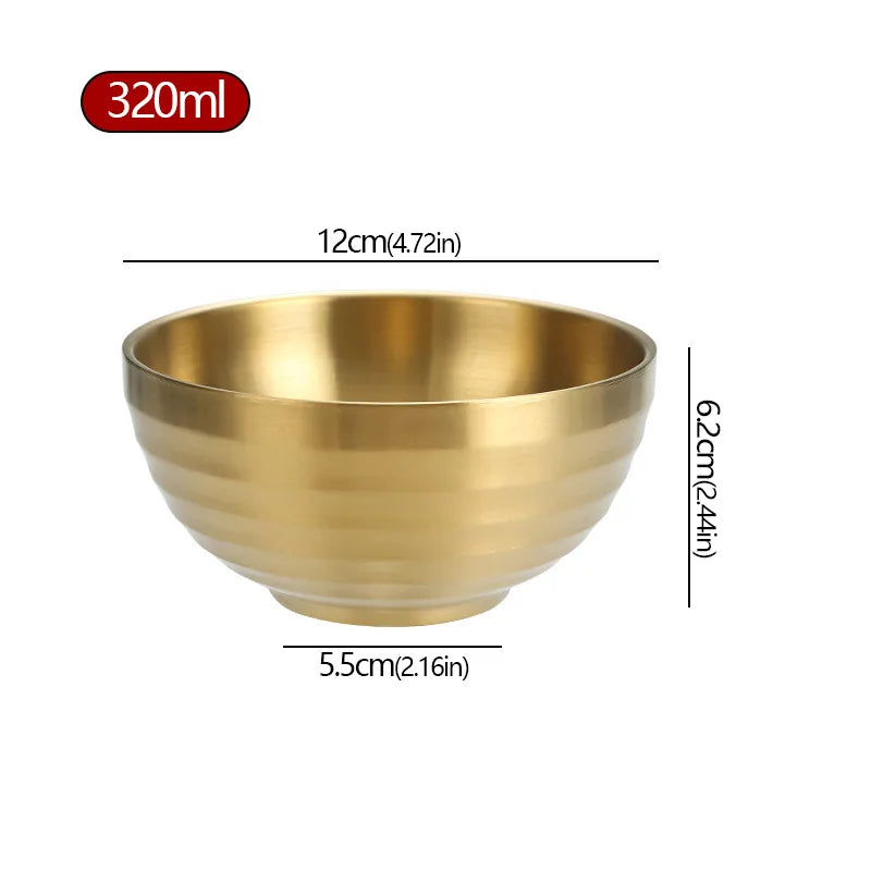Stainless Steel Ribbed Bowl